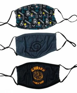 Under The Sea Collectibles Anime Naruto 3 Pack Adjustable Face Mask