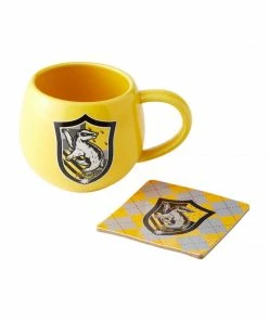 Under The Sea Collectibles Harry Potter Hufflepuff Crest Mug With Coaster