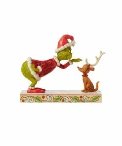 Under The Sea Collectibles The Grinch Bending Over Petting Max - Jim Shore Figurine