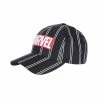 Under The Sea Collectibles Marvel Logo Stripped Adult Baseball Cap