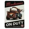 Under The Sea Collectibles Cars Tow Mater Mechanic Embossed Metal Sign