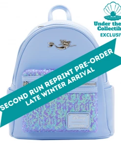 Disney (Reprint Pre-Order) Little Mermaid Ariel Sequins Loungefly Mini Backpack (Under The Sea Collectibles Exclusive)