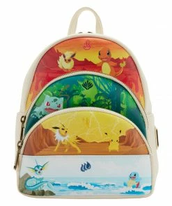 Under The Sea Collectibles Pokemon Elements Loungefly Triple Pocket Mini Backpack