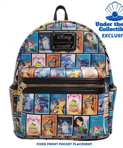 (Reprint Pre-Order) Disney Princess VHS Tapes Loungefly Mini Backpack (Under The Sea Collectibles Exclusive)