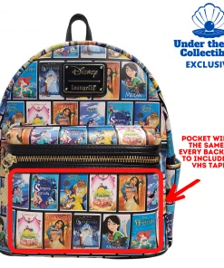 (Reprint Pre-Order) Disney Princess VHS Tapes Loungefly Mini Backpack (Under The Sea Collectibles Exclusive)