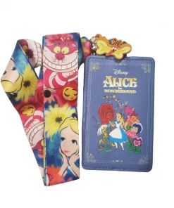 Under The Sea Collectibles Alice In Wonderland Book Loungefly Lanyard With Cardholder Disney