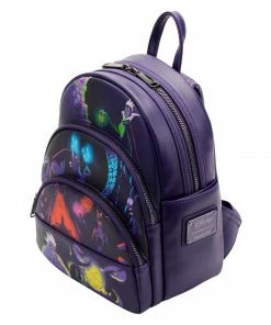 Under The Sea Collectibles Disney Villains Glow In The Dark Loungefly Triple Pocket Mini Backpack