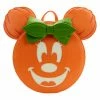 Under The Sea Collectibles Disney Pumpkin Minnie Glow Face Loungefly Mini Backpack