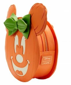 Under The Sea Collectibles Disney Pumpkin Minnie Glow Face Loungefly Mini Backpack