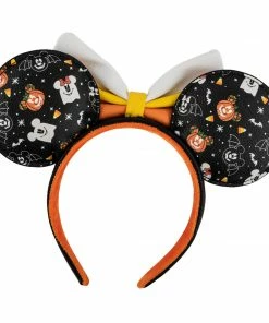 Under The Sea Collectibles Disney Mickey And Minnie Spooky Mice Candy Corn AOP Loungefly Headband