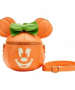 Under The Sea Collectibles Pumpkin Minnie Glow Face Loungefly Crossbody