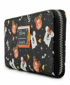 Under The Sea Collectibles Disney Mickey And Minnie Spooky Mice Candy Corn Loungefly Wallet