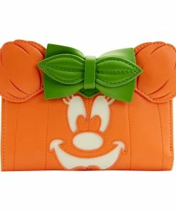 Under The Sea Collectibles Pumpkin Minnie Glow Face Loungefly Wallet