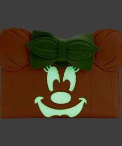 Under The Sea Collectibles Pumpkin Minnie Glow Face Loungefly Wallet